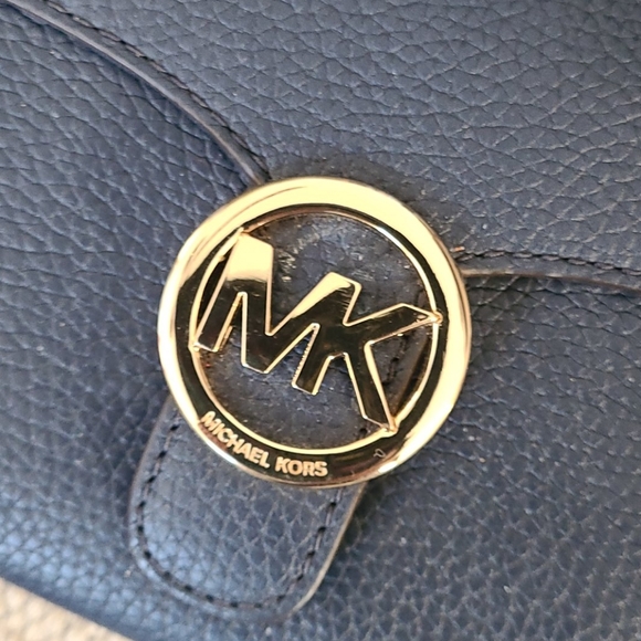 Michael Kors Wallet on Chain Crossbody Bag Slim Navy Blue - Picture 3 of 8